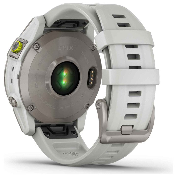 Garmin Epix Sapphire (GEN2) GPS Smartwatch - schneeweiß - Titan - body - fitness