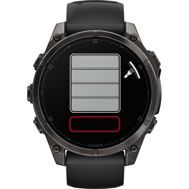 Garmin fenix 8 AMOLED Sapphire GPS Smartwatch - 47mm - Schwarz/Titan Carbongrau DLC - body - fitness