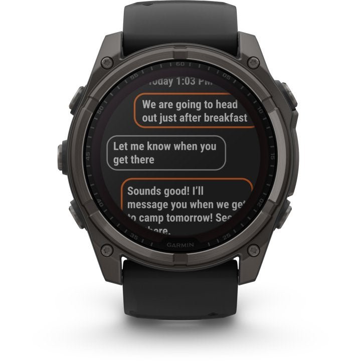 Garmin fenix 8 Sapphire Solar GPS Smartwatch - 51mm - Graphit/Titan Carbongrau DLC - body - fitness
