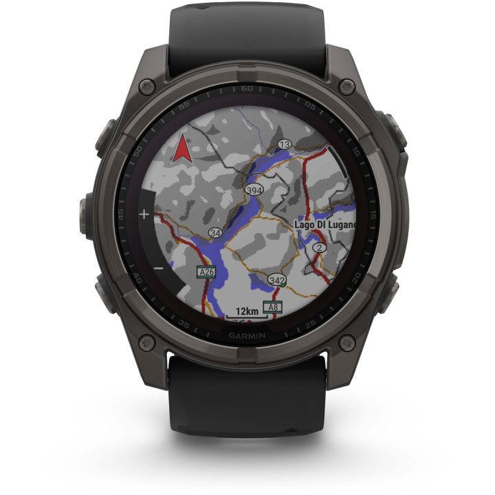 Garmin fenix 8 Sapphire Solar GPS Smartwatch - 51mm - Graphit/Titan Carbongrau DLC - body - fitness