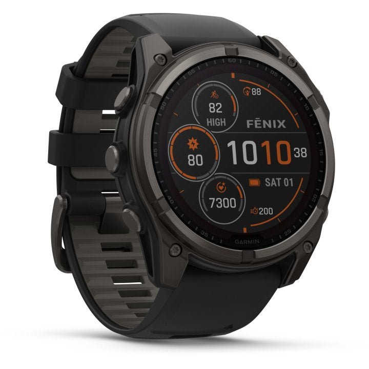Garmin fenix 8 Sapphire Solar GPS Smartwatch - 51mm - Graphit/Titan Carbongrau DLC - body - fitness